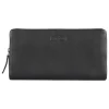 Leder-Geldbörse "Olivia" in Schwarz - (B)20 x (H)10,5 x (T)2,5 cm
