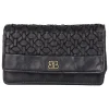 Leder-Geldbörse "Perla" in Schwarz - (B)17,5 x (H)10 x (T)3 cm