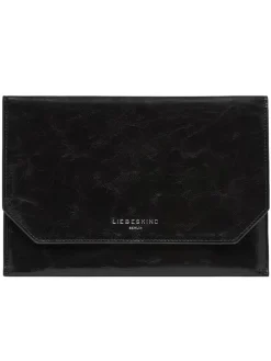 Leder-Geldbörse "Pouch M" in Schwarz - (B)23 x (H)16 x (T)1 cm