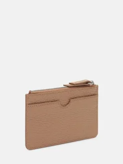 Leder-Geldbörse "Star XS" in Beige - (B)13,5 x (H)8,5 x (T)0,5 cm