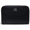 Leder-Geldbörse "Tuilerie" in Schwarz - (B)12 x (H)10 x (T)2 cm