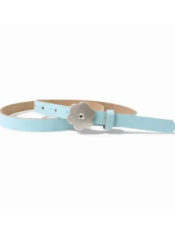 Ledergürtel in Aqua