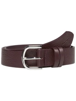 Leder-Gürtel in Aubergine