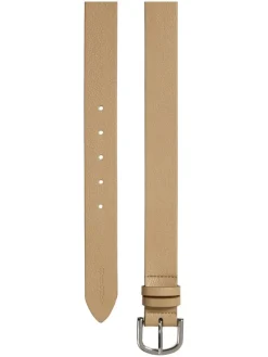 Leder-Gürtel in Beige