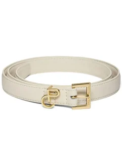 Leder-Gürtel in Creme