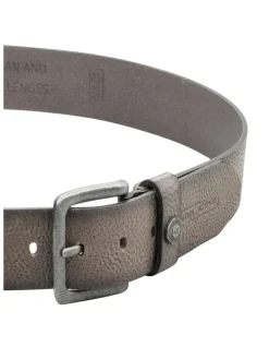 Leder-Gürtel in Grau