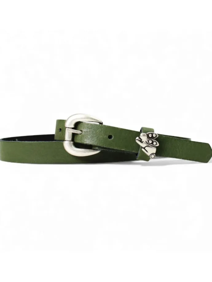 Ledergürtel in Khaki