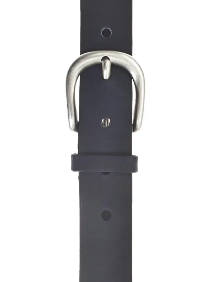 Ledergürtel in navy