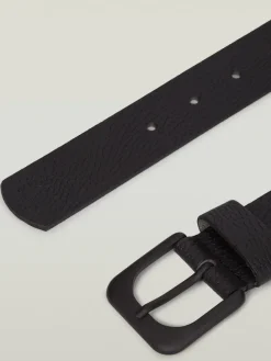 Leder-Gürtel in Schwarz