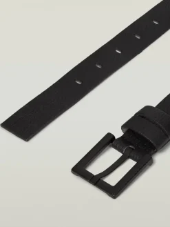 Leder-Gürtel in Schwarz
