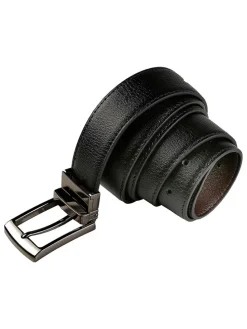 Leder-Gürtel in Schwarz