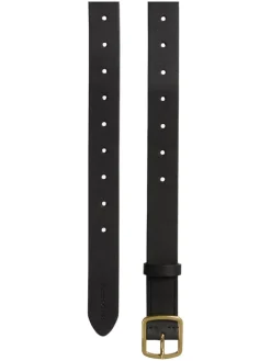 Leder-Gürtel in Schwarz
