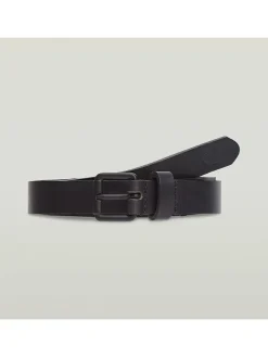 Leder-Gürtel in Schwarz