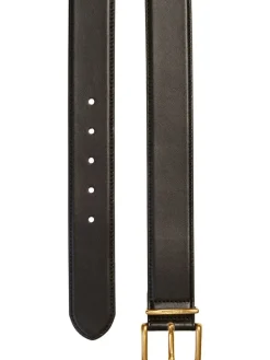 Leder-Gürtel in Schwarz