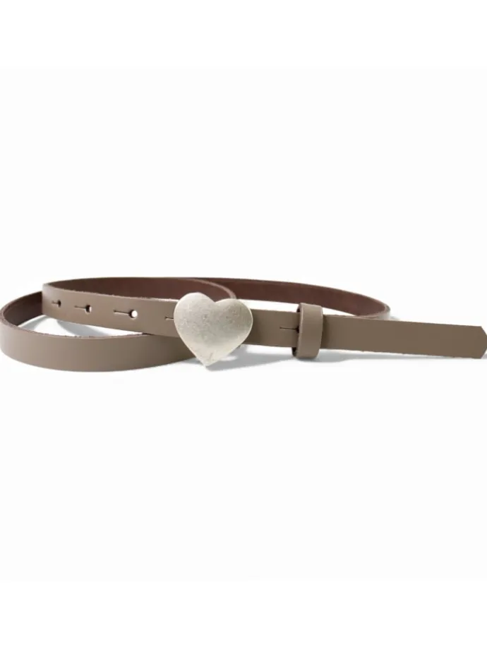 Ledergürtel in Taupe