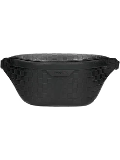 Leder-Gürteltasche in Schwarz - (B)38 x (H)19 x (T)10 cm