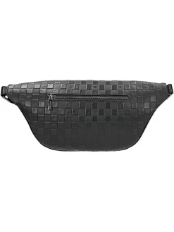 Leder-Gürteltasche in Schwarz - (B)38 x (H)19 x (T)10 cm