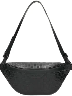 Leder-Gürteltasche in Schwarz - (B)38 x (H)19 x (T)10 cm