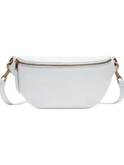 Leder-Gürteltasche "Tavia" in Weiß - (B)32 x (H)14 x (T)7 cm
