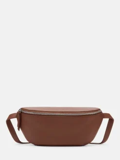 Leder-Gürteltasche "Tavia" in Hellbraun - (B)27 x (H)14 x (T)7 cm