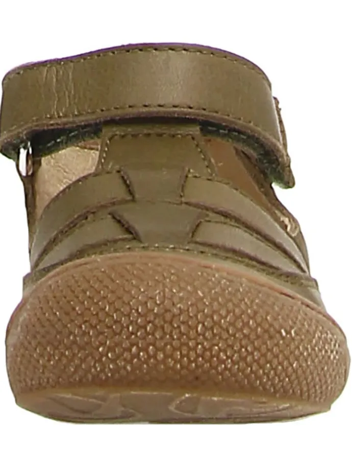 Leder-Halbsandalen "5282 Nappa" in Khaki