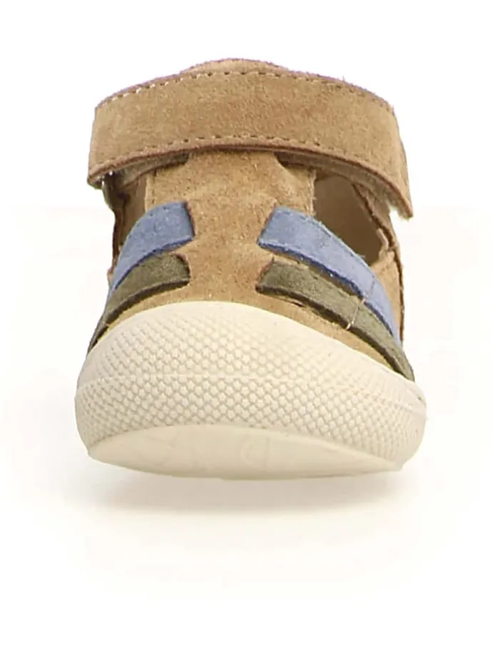 Leder-Halbsandalen "Bede" in Hellbraun