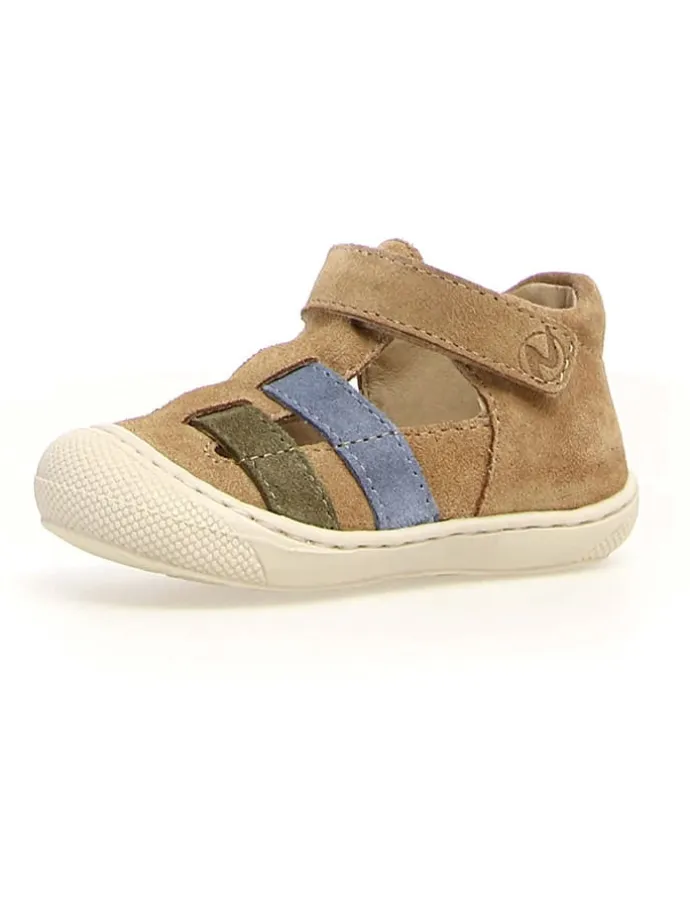 Leder-Halbsandalen "Bede" in Hellbraun