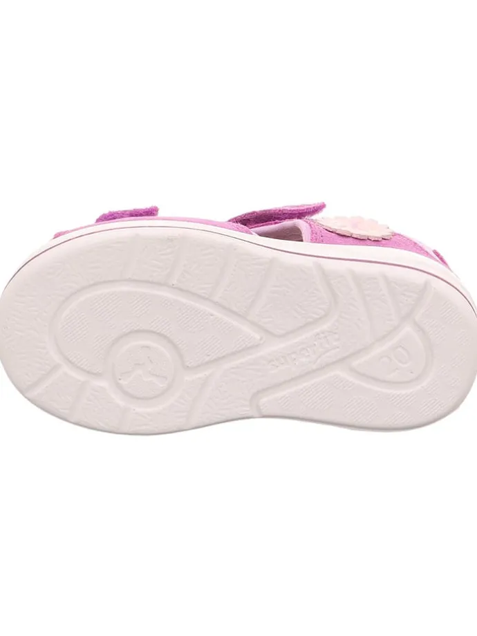 Leder-Halbsandalen "Boomerang" in Lila/ Rosa