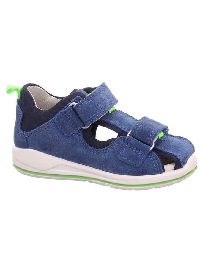 Leder-Halbsandalen "Boomerang" in Blau