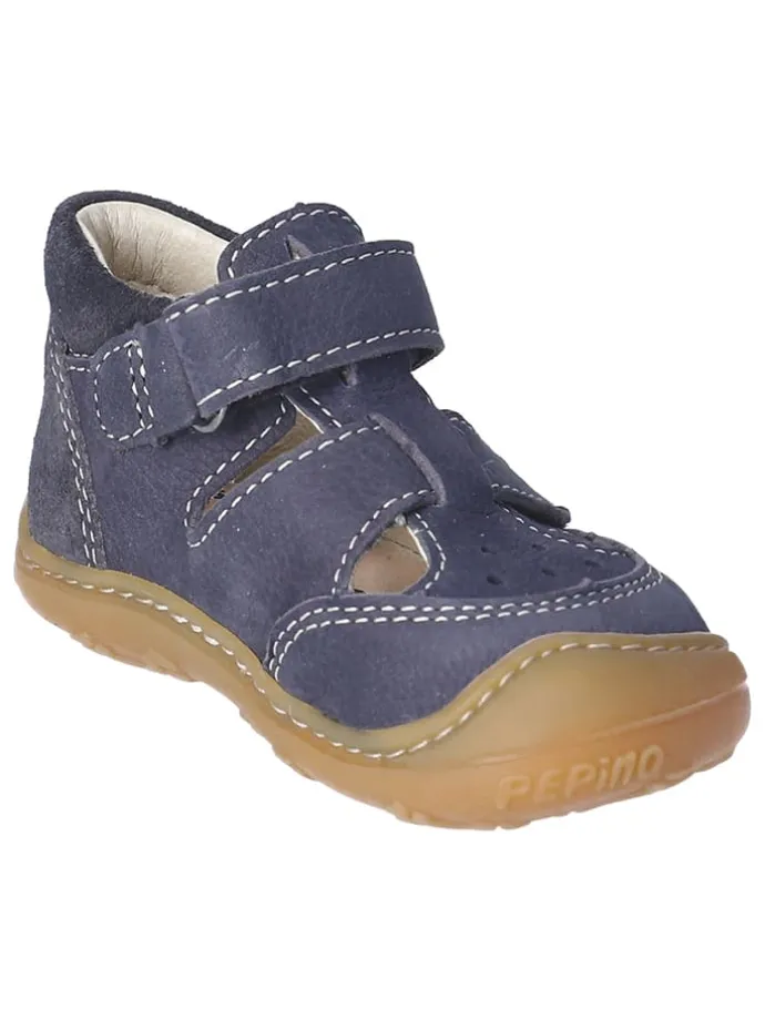 Leder-Halbsandalen "Eni" in Dunkelblau