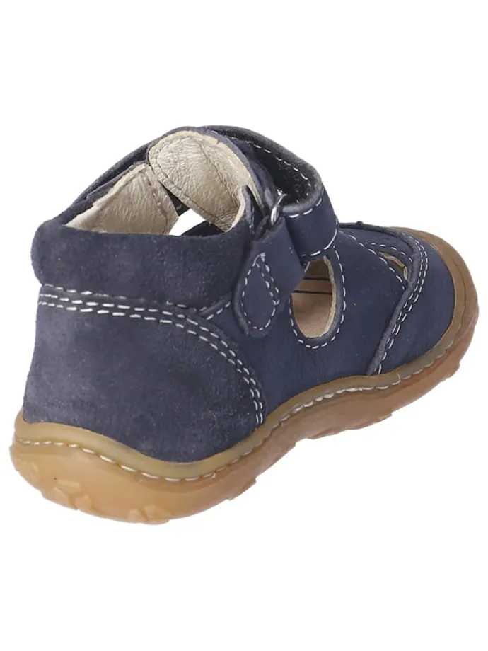 Leder-Halbsandalen "Eni" in Dunkelblau