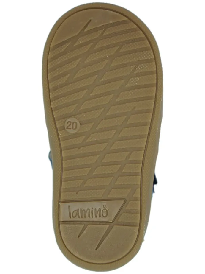 Leder-Halbsandalen in Blau