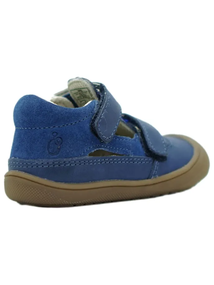 Leder-Halbsandalen in Blau