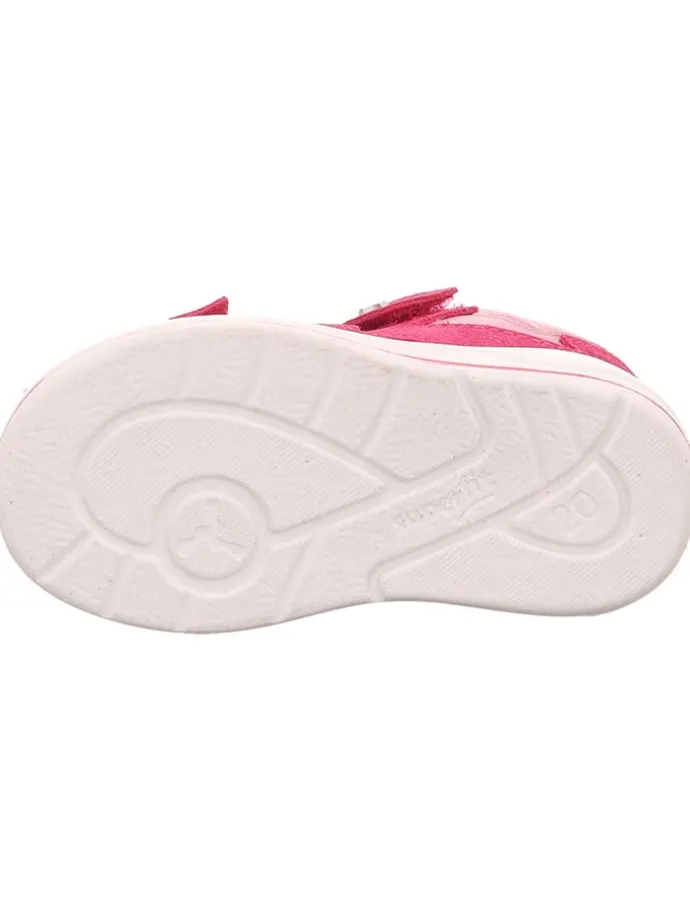 Leder-Halbsandalen in Pink