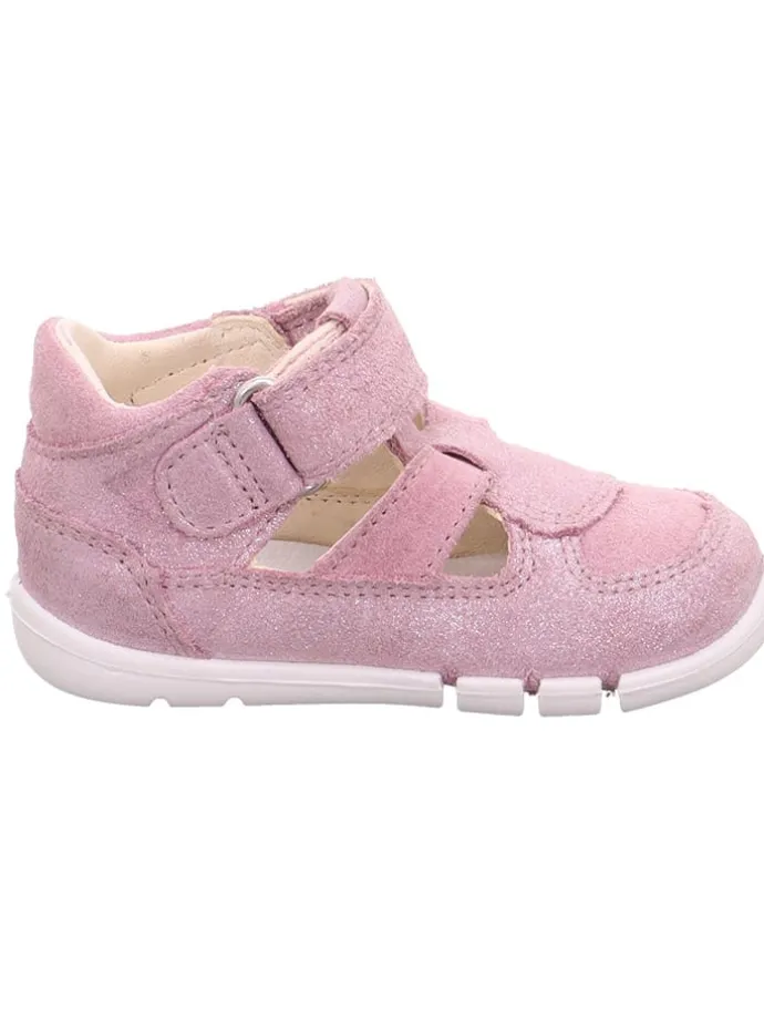 Leder-Halbsandalen in Rosa
