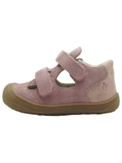 Leder-Halbsandalen in Rosa