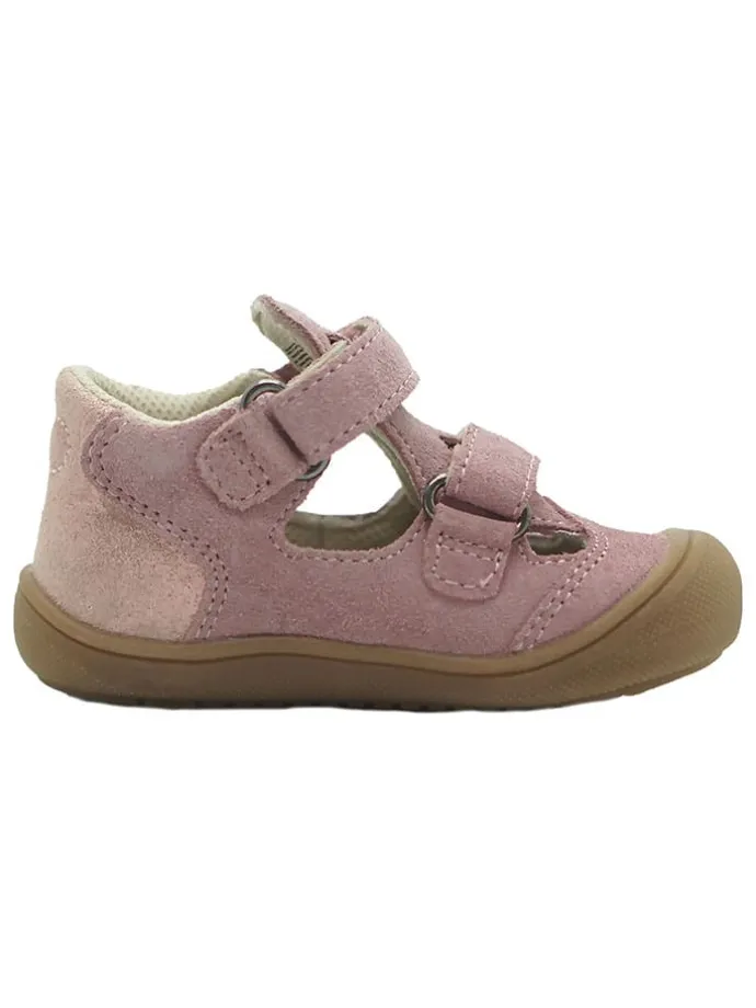Leder-Halbsandalen in Rosa