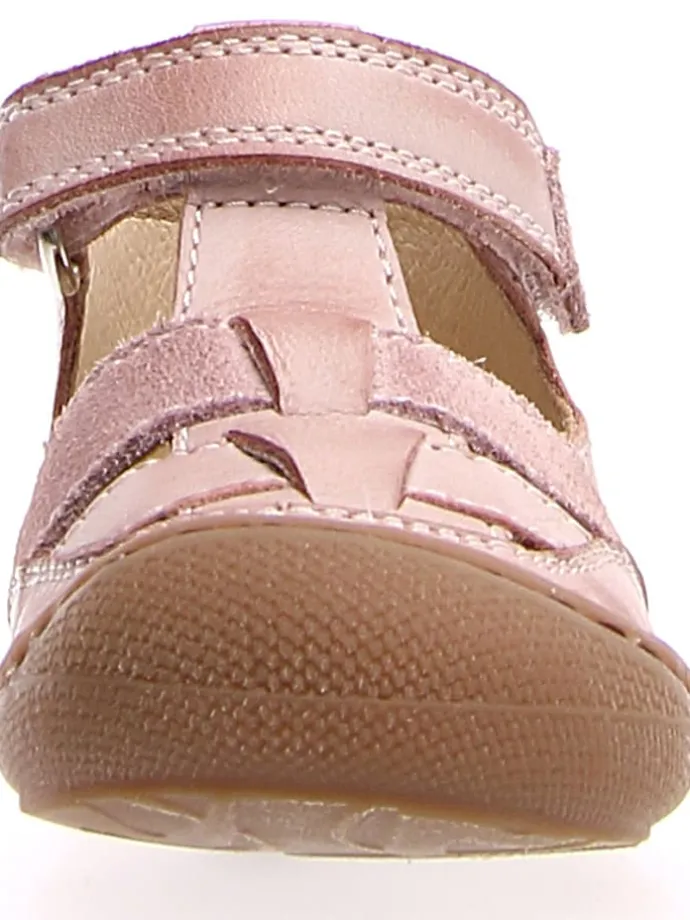 Leder-Halbsandalen in Rosa
