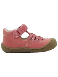 Leder-Halbsandalen in Rot