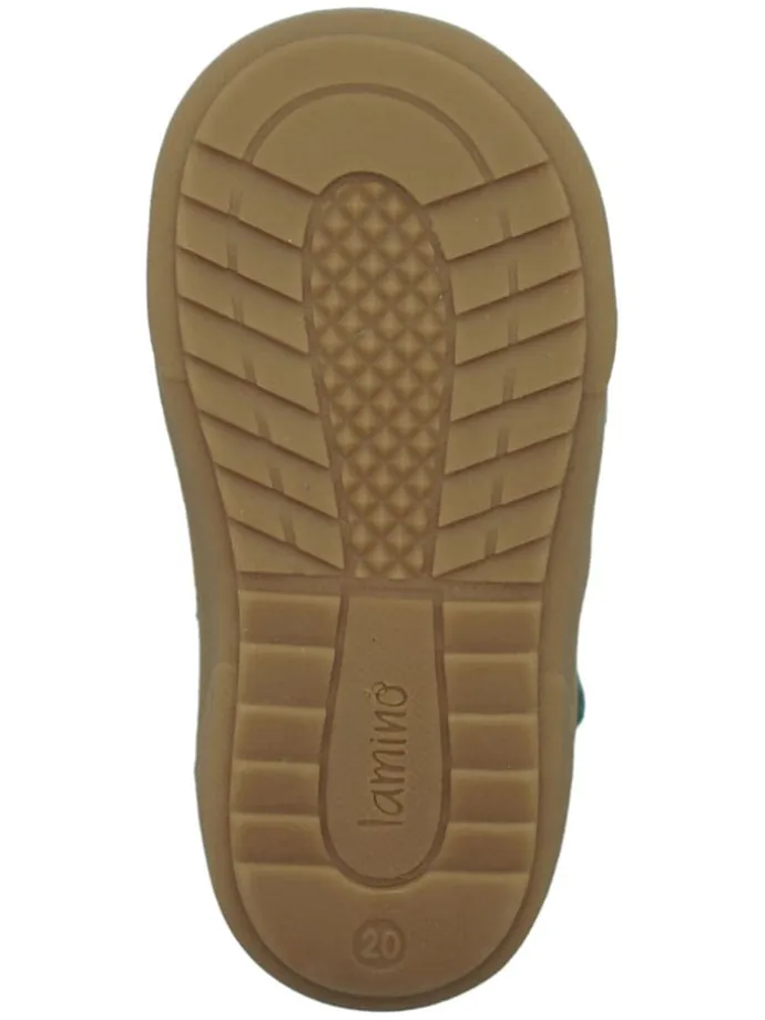 Leder-Halbsandalen in Türkis