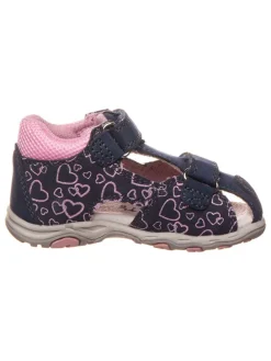 Leder-Halbsandalen "Jemima" in Dunkelblau/ Rosa