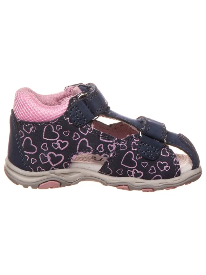 Leder-Halbsandalen "Jemima" in Dunkelblau/ Rosa