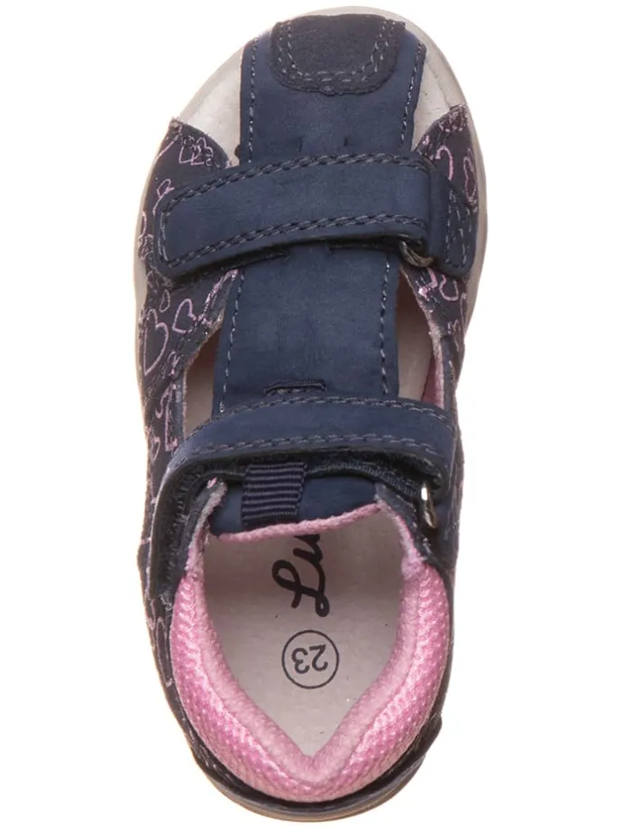 Leder-Halbsandalen "Jemima" in Dunkelblau/ Rosa