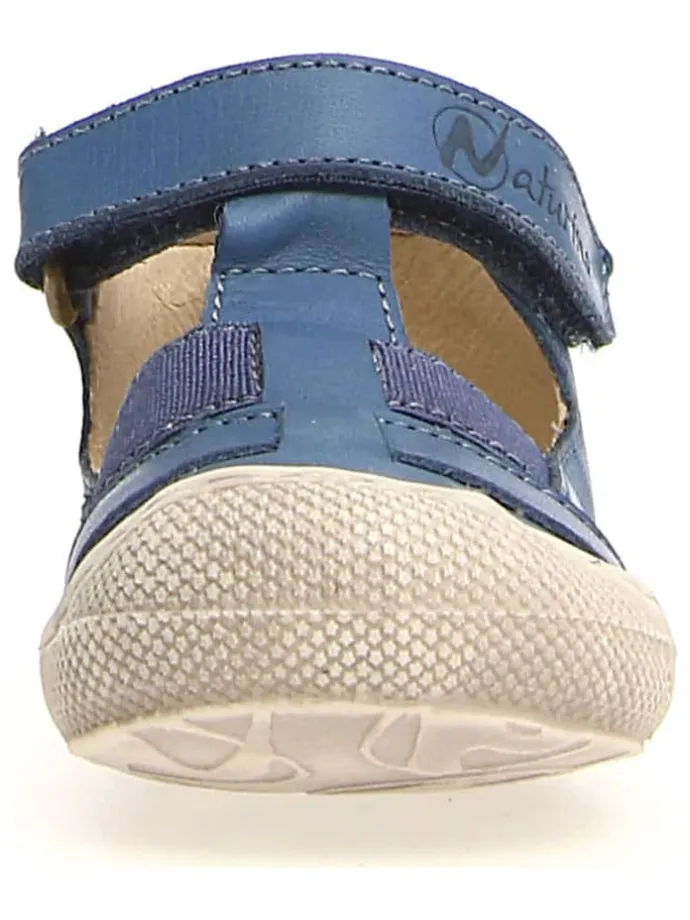 Leder-Halbsandalen "Langen" in Blau