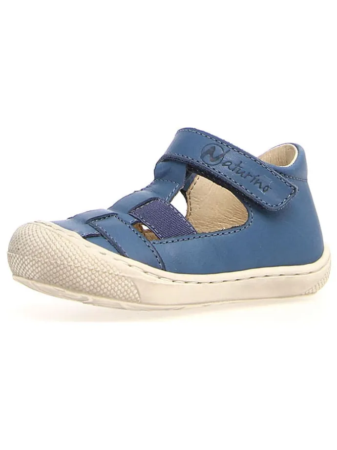 Leder-Halbsandalen "Langen" in Blau
