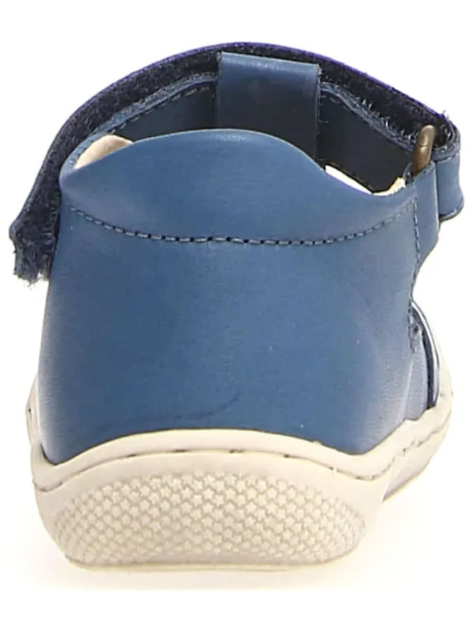 Leder-Halbsandalen "Langen" in Blau