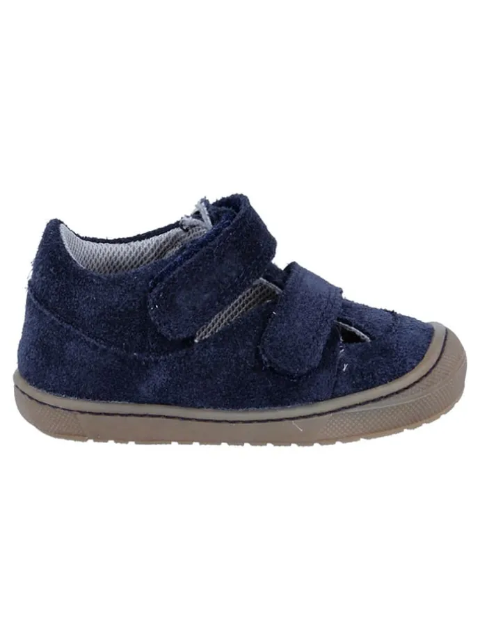 Leder-Halbsandalen "Maxi" in Dunkelblau