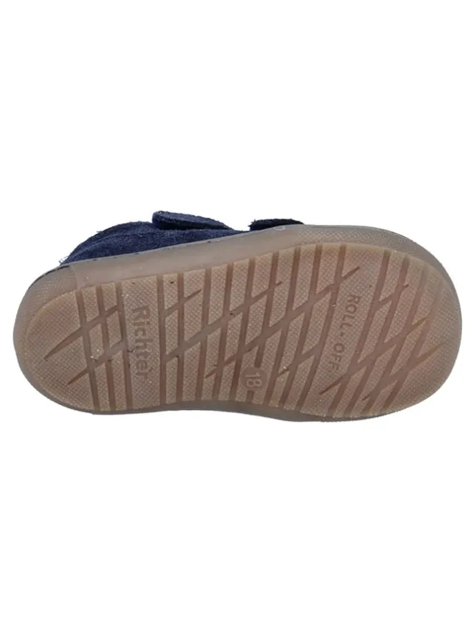Leder-Halbsandalen "Maxi" in Dunkelblau