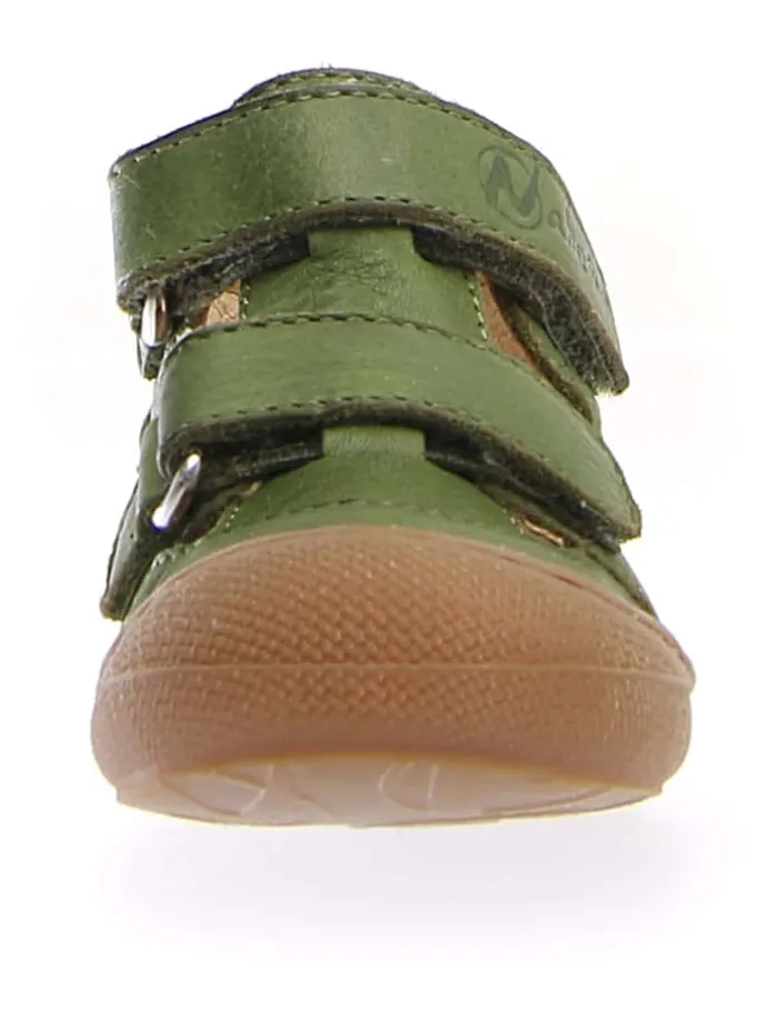 Leder-Halbsandalen "Puffy" in Grün