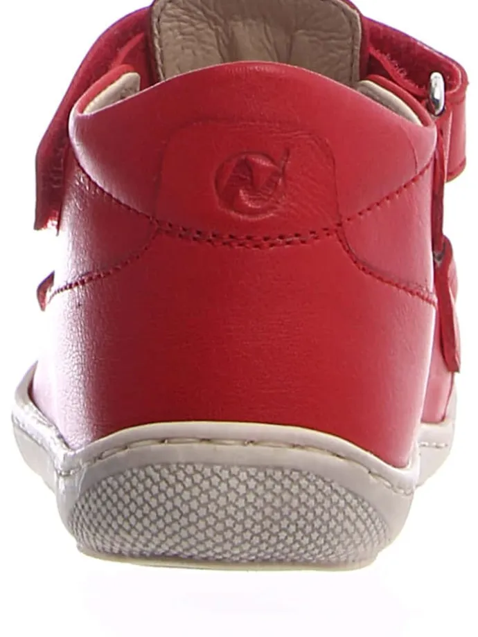 Leder-Halbsandalen "Puffy" in Rot